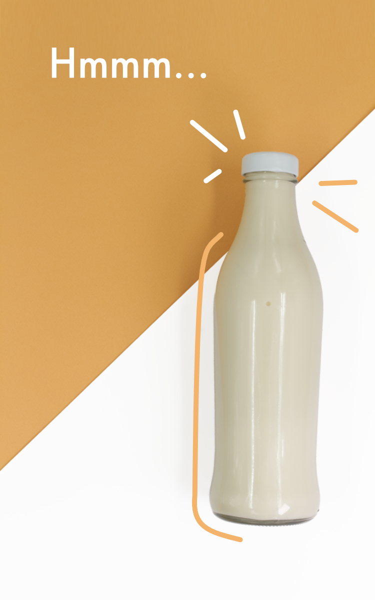 A 750ml bottle of fresh oat milk produced in South Africa.